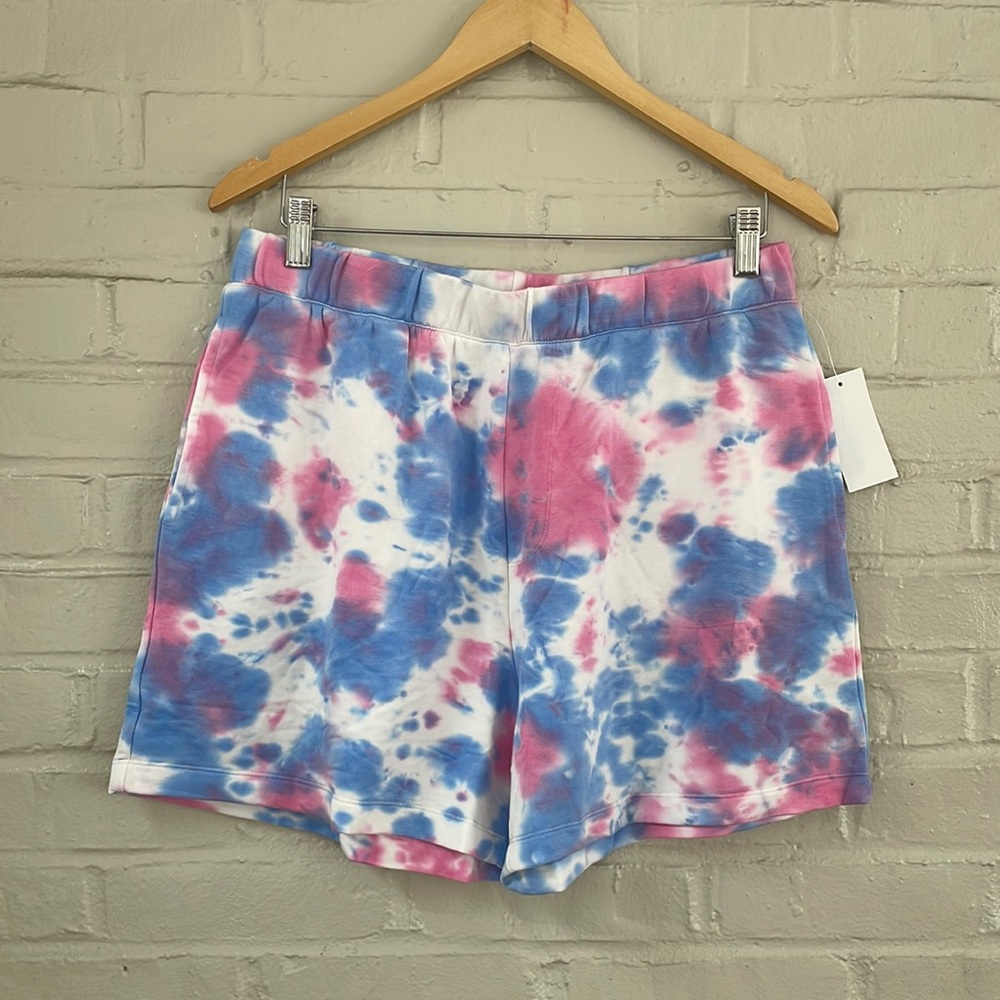 Sanctuary Womens Sunsoaker Tie Dye Fleece Lined Midi Shorts - Picture 3 of 5